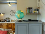 Kitchen shelf with globe